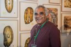 Artist Paul Bong at the Cairns Indigenous Art Fair 2016. Photograph Blueclick Photography